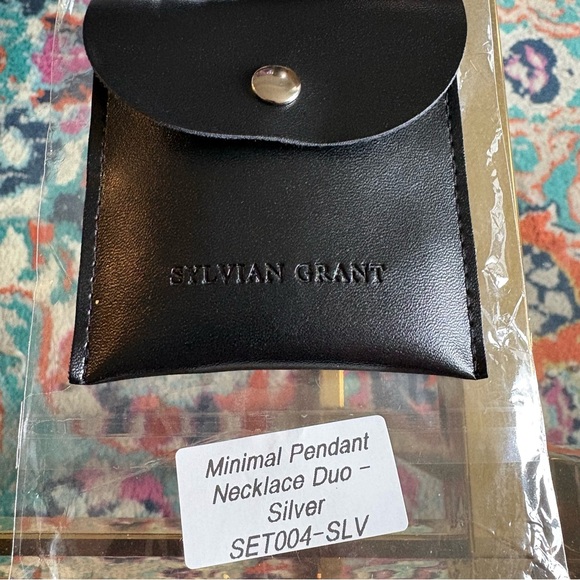 NEW Sylvian Grant minimal pendant necklace duo - Picture 8 of 9